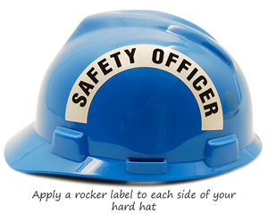 Safety officer hard hat stickers