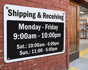 Shipping and Receiving Sign