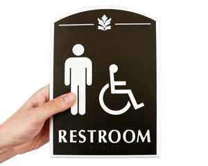 Premium Restroom Sign