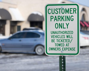 Customer Parking Only Tag