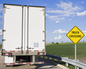 Truck crossing signs