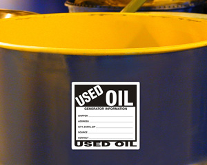 Used Oil Label