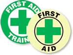 First Aid Hard Hat Stickers