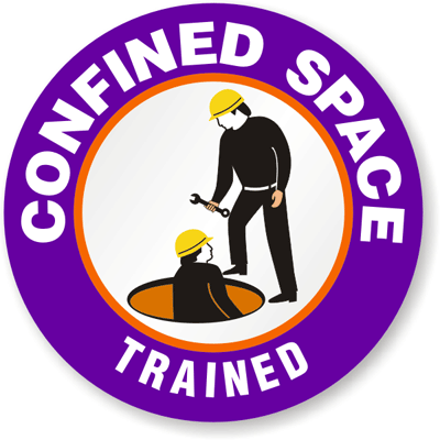 Confined Space Hard Hat Decal HH 0253