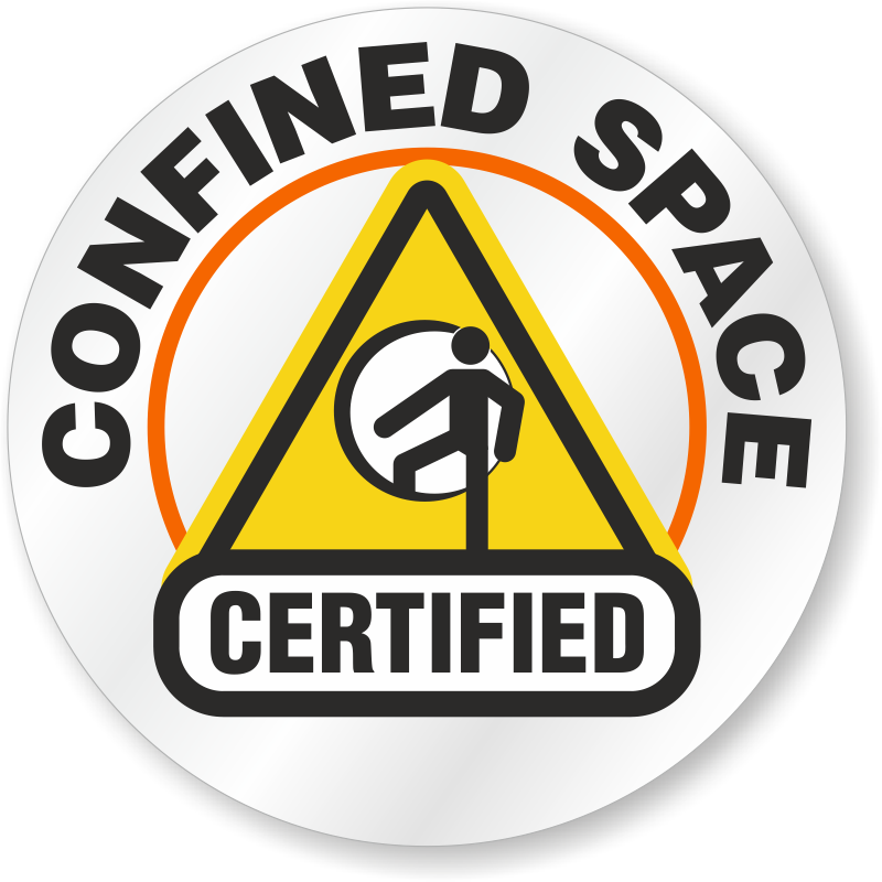 Confined Space Stickers | HatHugger Decals