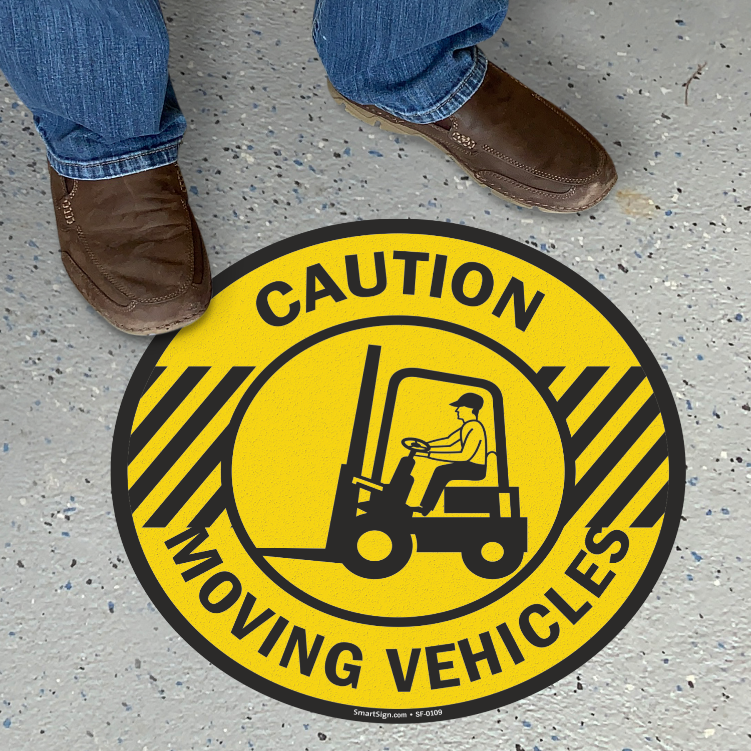 Caution Moving Vehicles Slipsafe Floor Safety Sign, SKU: SF-0109 ...