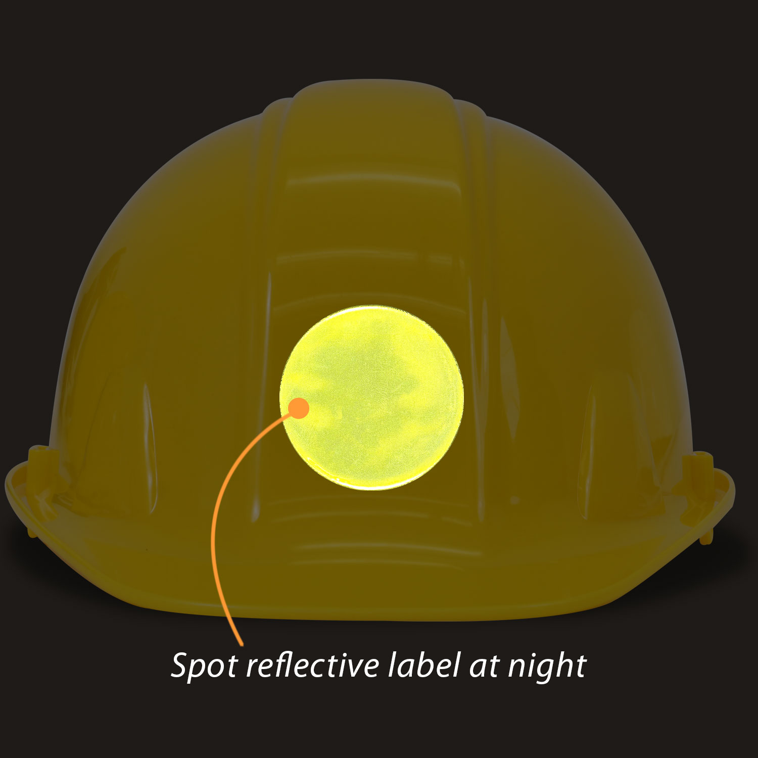 2 Circle Pack of 10 SmartSign Fluorescent Green Retro Reflective Hard Hat Label 