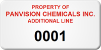 Asset Label, Property of Company Name with Numbering