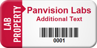 Lab Property Custom Asset Tag with Barcode