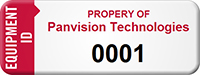Customizable Organization Name, Equipment ID, Numbering Asset Tag