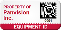 Custom Company Name, 2D Barcode, Numbering Asset Tag