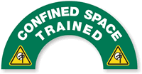 Confined Space Trained Hard Hat Decals