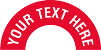 Circular Text on Crescent Label