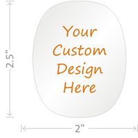 Custom Design Hardhat Labels Oval