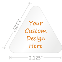 Custom Design Hardhat Labels-Triangle