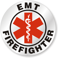 EMT Firefighter Hard Hat Stickers