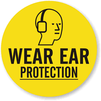 Wear Your Ear Protection Hard Hat Labels