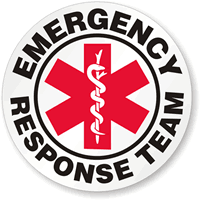 Emergency Response Team Hard Hat Labels