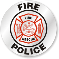 Fire Police Hard Hat Stickers