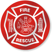 Fire Rescue Hard Hat Stickers