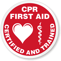 CPR First Aid Certified Hard Hat Labels