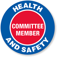 Health Safety Committee Member Hard Hat Labels