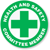Health Safety Committee First Aid Hard Hat Labels
