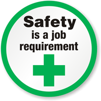 Safety Job Requirement Hard Hat Labels