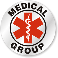 Medical Group Hard Hat Stickers