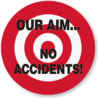 Our Aim No Accidents Hard Hat Labels