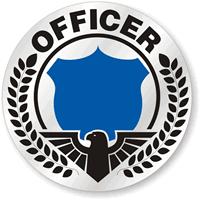 Officer Hard Hat Stickers