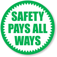 Safety Pays All Ways Hard Hat Labels