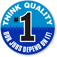 THINK QUALITY Hard HAT DECAL