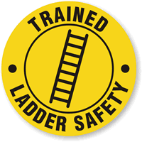 Trained Ladder Safety Hard Hat Label