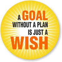 A Goal Without A Plan Is A Wish Hard Hat Decals