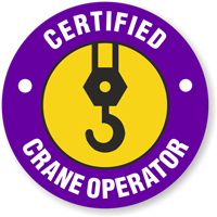 Certified Crane Operator Hard Hat Decals