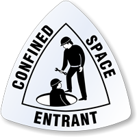 Confined Space Entrant Hard Hat Decals