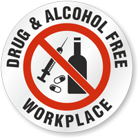 Drug And Alcohol Free Workplace Hard Hat Decals