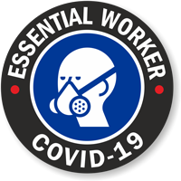 Essential Worker - Covid-19 Hard Hat Decal