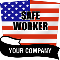 Safe Worker Add Your Company Name Custom Hard Hat Decal