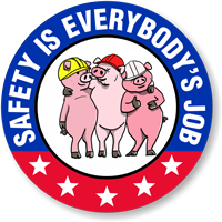 Safety Is Everybodys Job Hard Hat Label