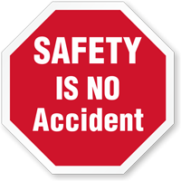 Safety Is No Accident Hard Hat Decals