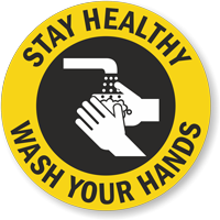 Stay Healthy - Wash Your Hands Hard Hat Decal