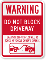 Warning Do Not Block
