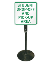 Drop-Off and Pick-Up Area Sign & Post Kit