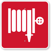 Fire Hose Graphic Sign