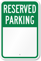 RESERVED PARKING Sign