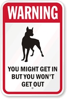 Warning Guard Dog Sign (with Graphic)