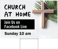 Church At Home Join Us Add Text Religious Yard Sign