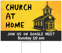 Church At Home Join Us Add Text Yard Religious Sign